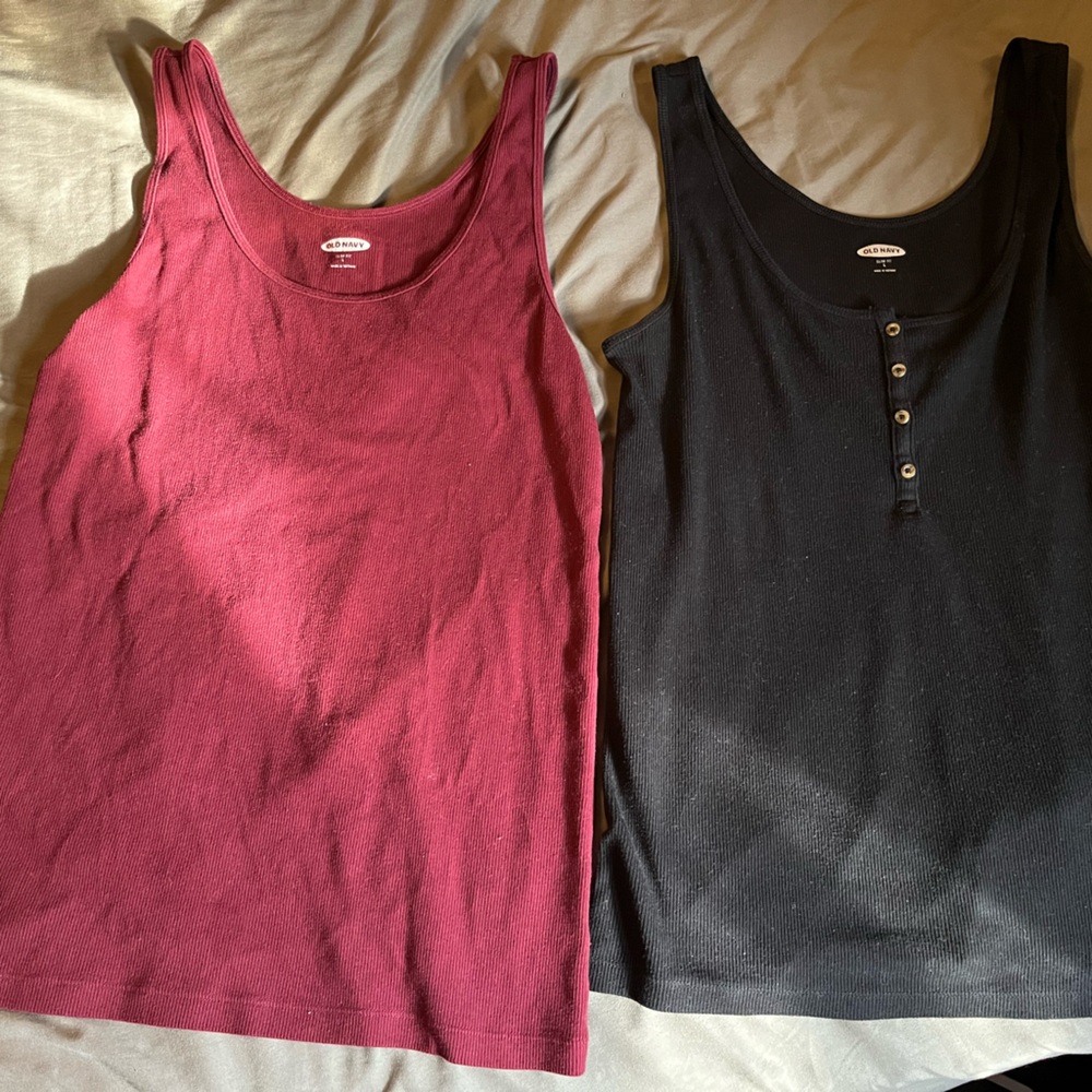 TWO Old Navy tank tops Large